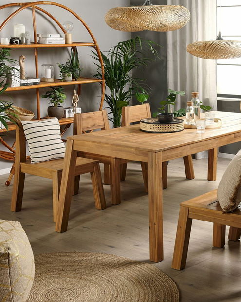 Zahradní židle LIVIGNO (světlé dřevo)