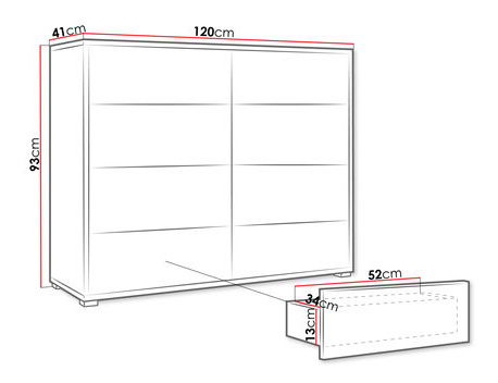 Komoda Alkyra AK6 (kašmír)