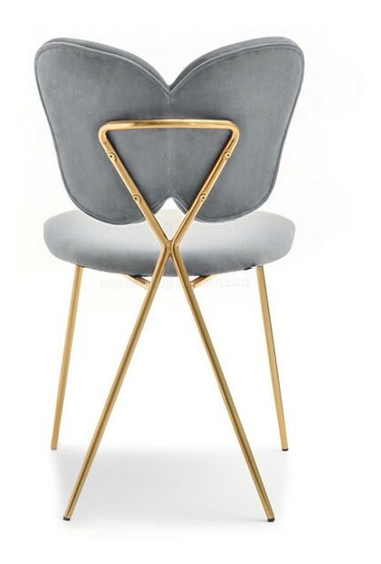 Židle Wrangler (šedá + zlatá)