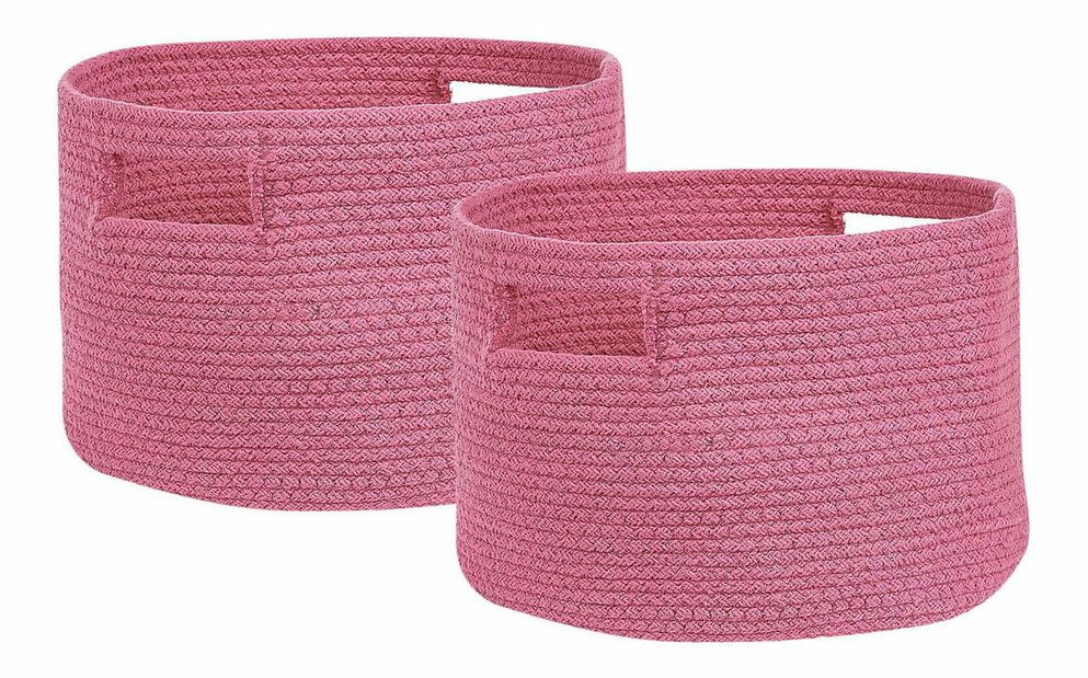 Set 2 ks úložných košů Chiza (růžová)
