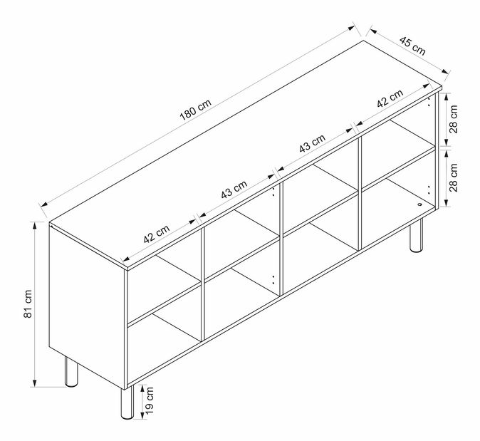 Komoda Lotusiak (bílá)