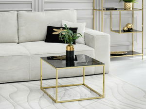 Konferenční stolek Bella M (černá + zlatá)