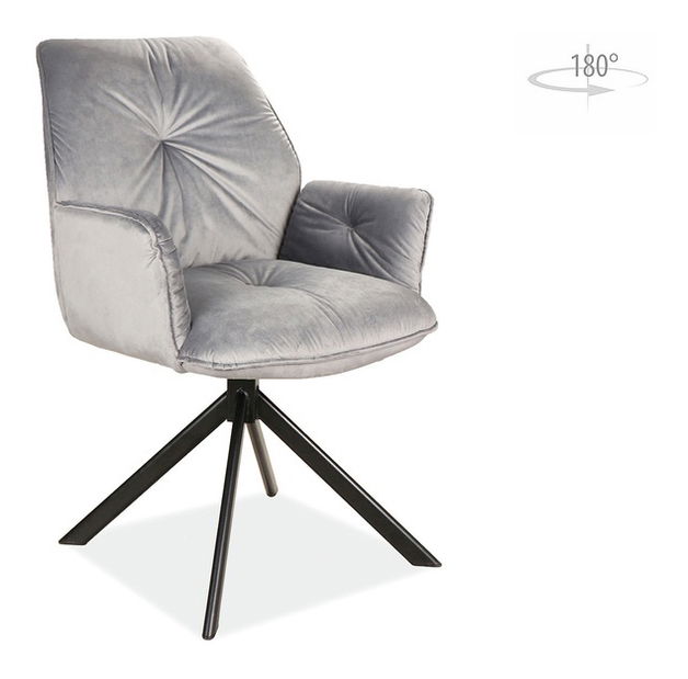 Jídelní židle Becki (šedá + černá)