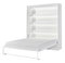 Sklápěcí postel 160 Perfecto I (bílá + bílá + černá) (vertikální) (bez osvětlení)