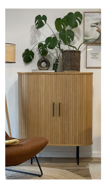 Skříňka Gatto G2 (dub + černá)