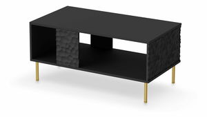 Konferenční stolek Balle (černá + zlatá)