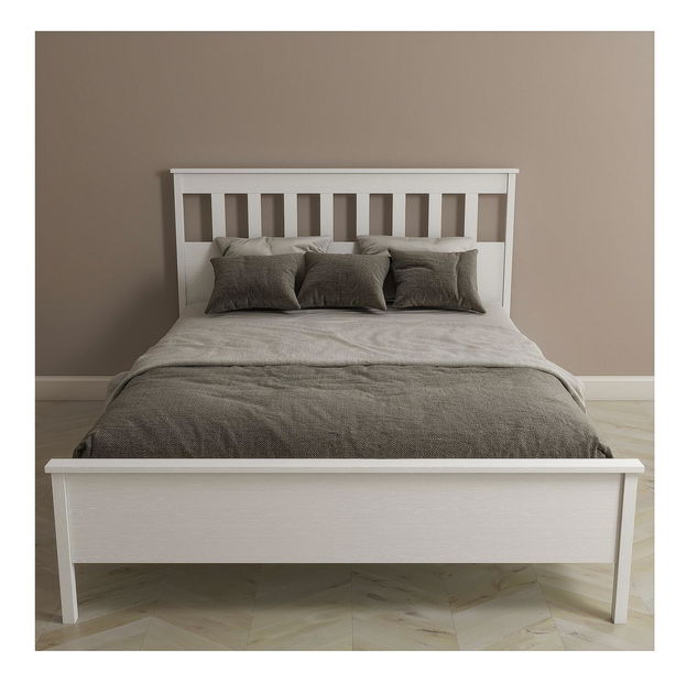 Manželská postel Franc 71 (bílé dřevo)