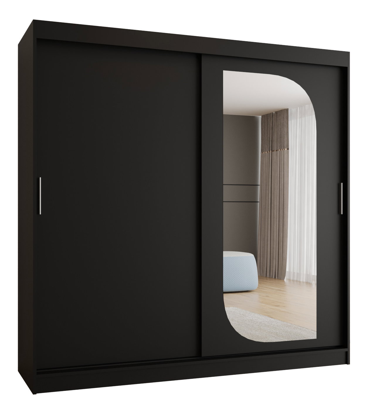 Šatní skříň 200 cm Lulu (černá)