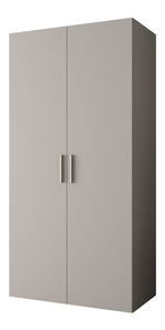 Šatní skříň 100 cm Borry 1 (kašmír + stříbrná)