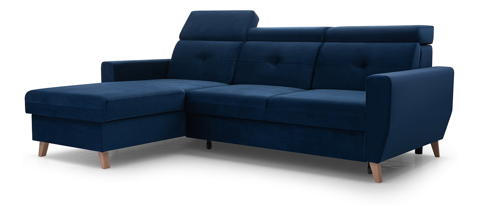 Rohová sedací souprava Sanfew (tmavě modrá) (L)