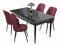 Jídelní set Nilla (ořech barokní + černá) (pro 4 osoby)