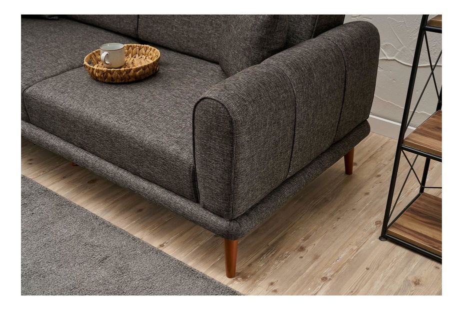Pohovka trojsedačka Sorenella (antracit + ořech)
