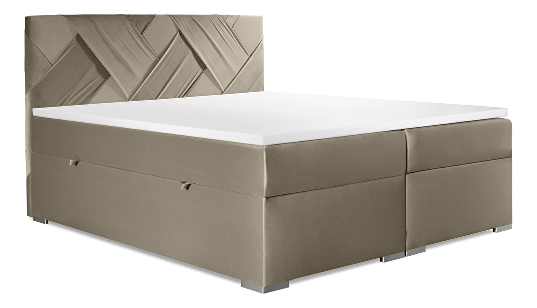 Boxspring postel 180 cm Melo (zlatá) (s úložným prostorem)