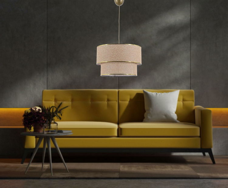 Stropní svítidlo Clefereffa 1 (ecru + hnědá)