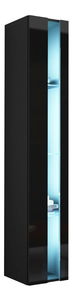 Vitrína Ziggy (černá + černý lesk)