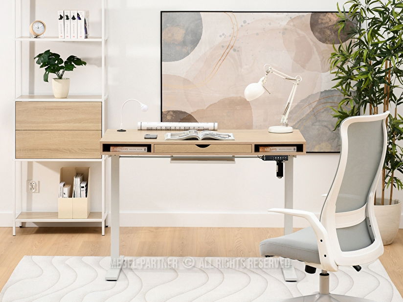 PC stolek Osto 120 (sonoma + bílá)