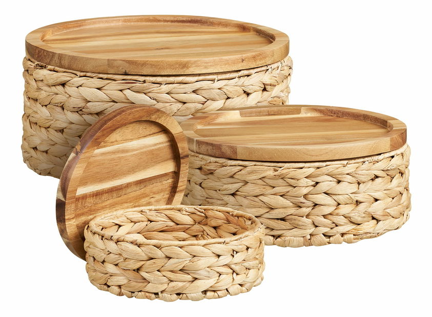 Set 3 ks košíků Bnevania (přírodní)