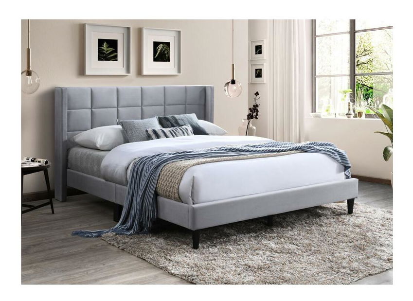 Manželská postel 160x200 cm Baletto (šedá)Velvet látka)