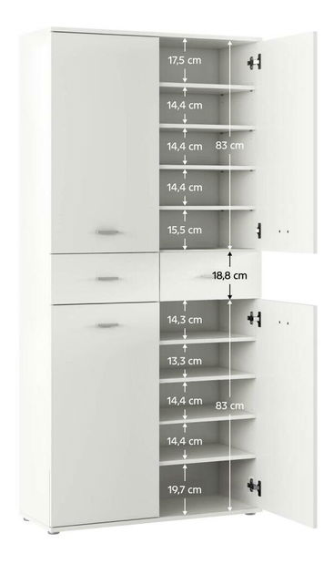 Botník (skříňka na boty) Variacion (bílá)