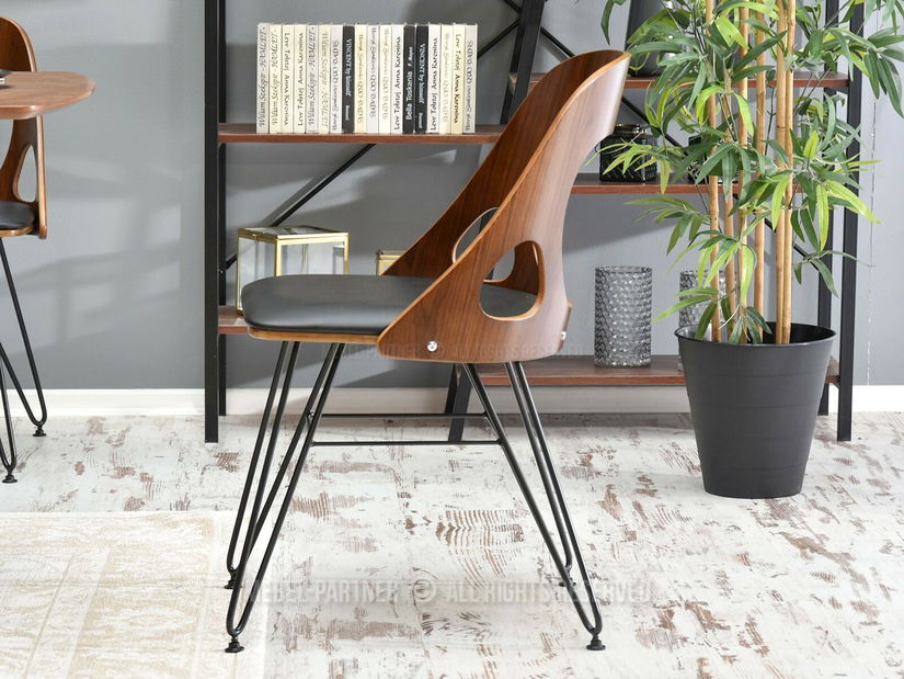 Židle Alik (ořech tmavý + černá)