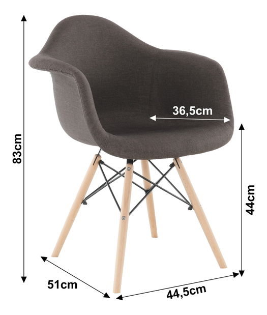 Relaxační křeslo Hazo typ 2 (hnědá + buk)