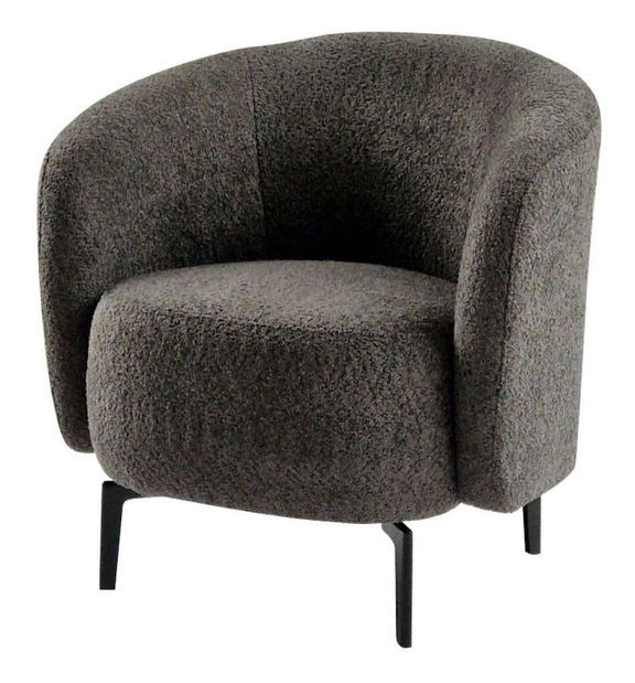 Relaxační křeslo PRESS (šedohnědá + černá)