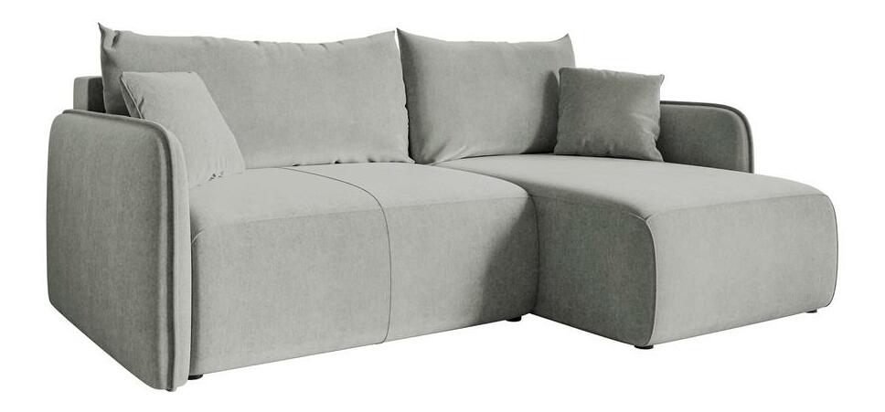 Rohová sedací souprava Mamma (světle šedá + černá)