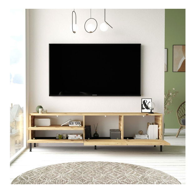 Souprava nábytku do obývacího pokoje Levoretta 36 (dub + černá)