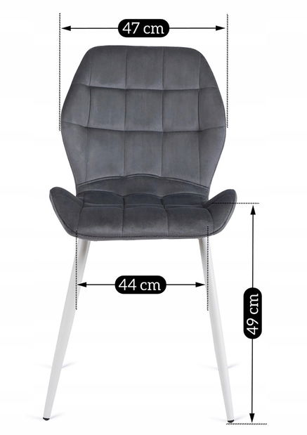  Jídelní židle Ligado (šedá + bílá)