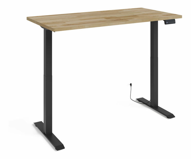 Elektrický PC stolek Natura 160 (dub + černá)