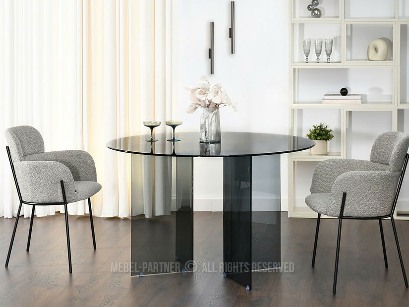 Jídelní stůl Abunda (kouřové sklo)