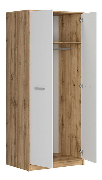 Šatní skříň BRW Matos SZF2D (dub wotan + bílá)