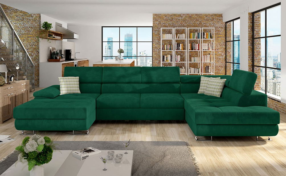 Rohová sedací souprava Alphard Bis (L) (uttario velvet 2979 + uttario velvet 2979 + senegal 825)