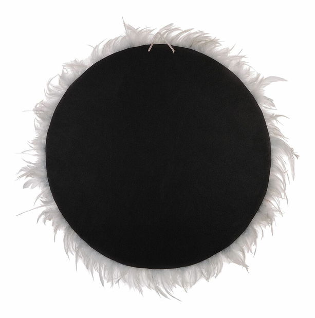 Nástěnná dekorace JILIAN 60 cm (peří) (šedá)