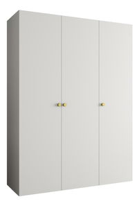 Šatní skříň 150 cm Parna 1 (bílá + zlatá)