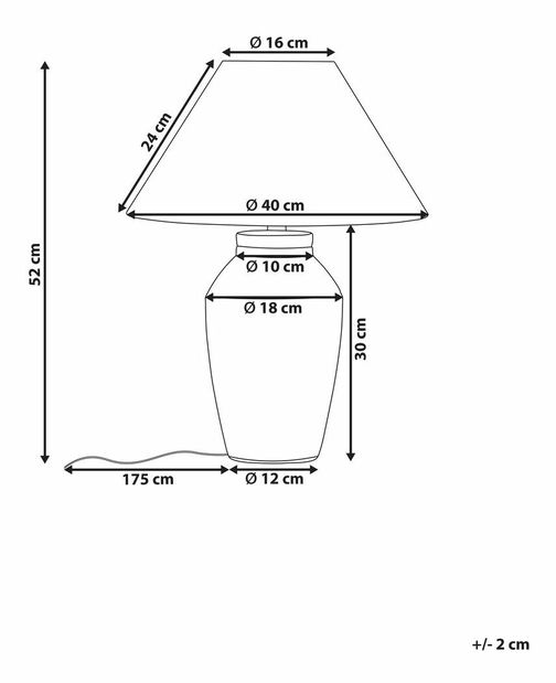 Stolní lampa Rodrigo (oranžová)