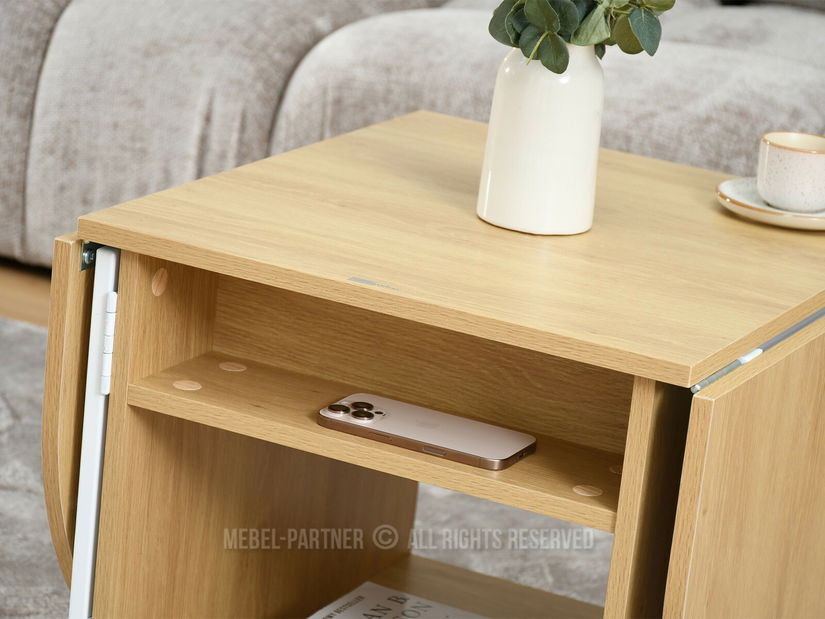 Konferenční stolek Entrana (dub + bílá)