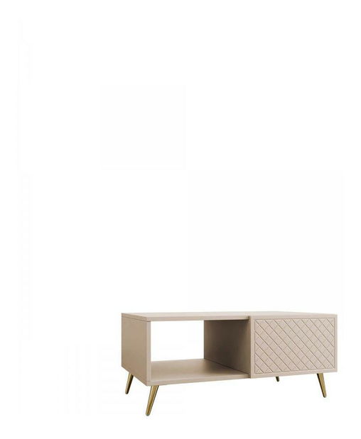 Konferenční stolek Baranto 1SZ (pískově béžová + zlatá)