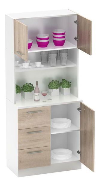 Kuchyňský kout Lester NEW (bílá + dub sonoma)