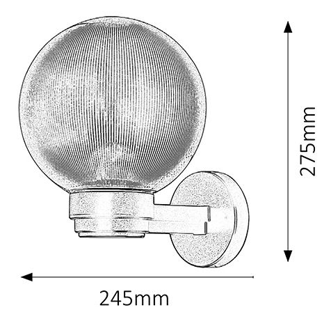 Venkovní svítidlo Palermo 8389 (černá + průhledná)