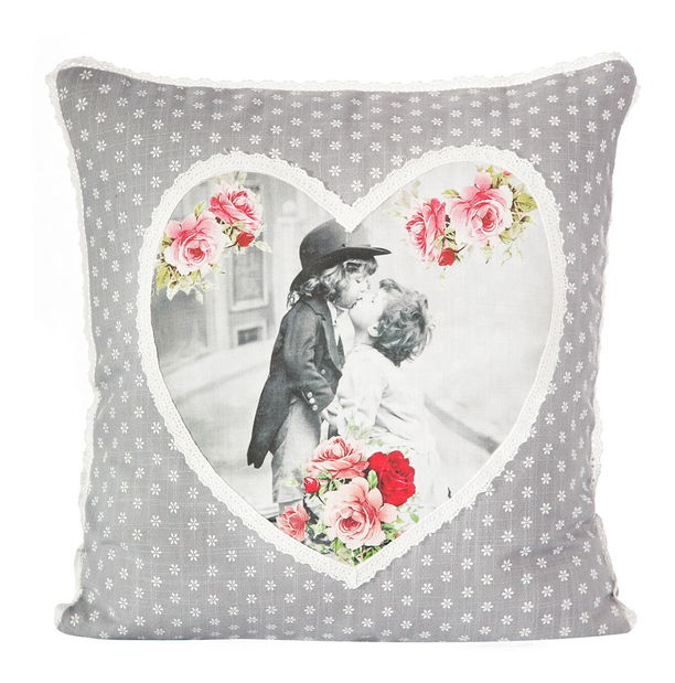 Ozdobný polštář 45x45 cm Faith (stříbrná) (1 ks)