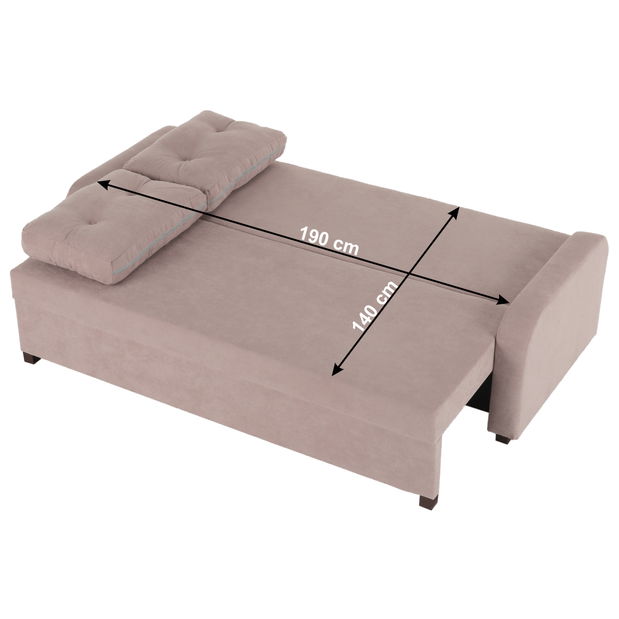 Rozkládací pohovka Porta (starorůžová)