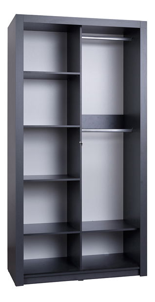 Šatní skříň Iweta SZ110 (grafit + bílá matná + dub artisan)