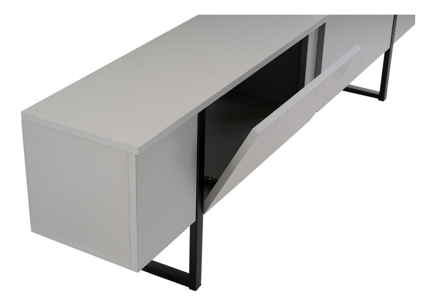 TV stolek/skříňka Seronitta (šedá + černá)