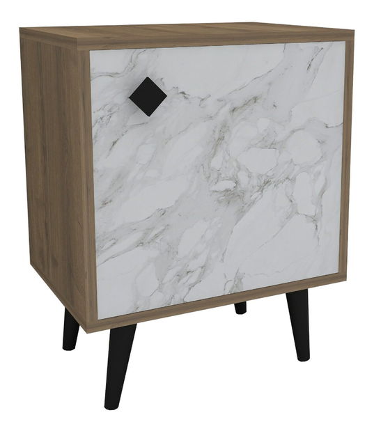 Noční stolek Helsinky (Hiteak + Kámen)