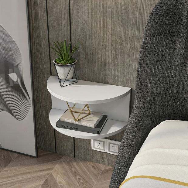 Noční stolek Belnek (bílá)