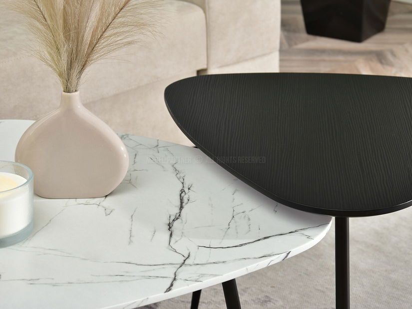 Konferenční stolek Rossi Zest Xl (bílá + černá)