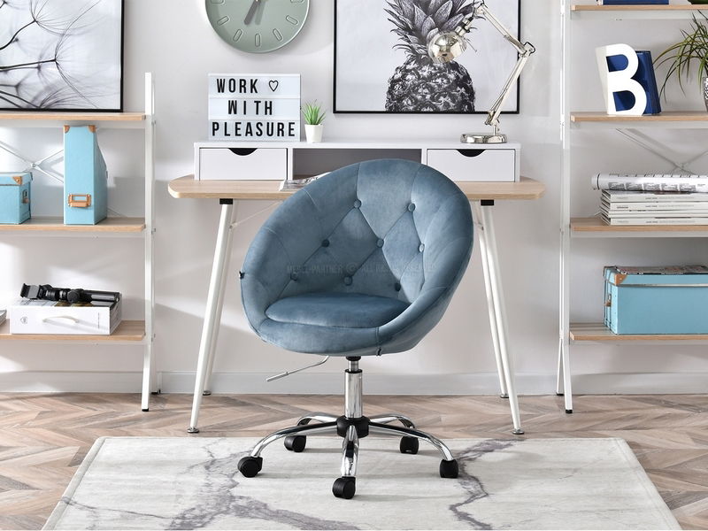 Křeslo Lush 4 (modrá + chromová)