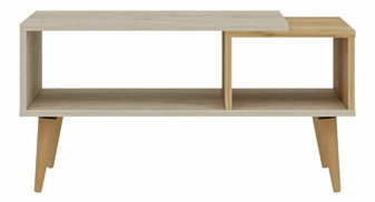 Konferenční stolek Antoneita (travertin + dub safírový)