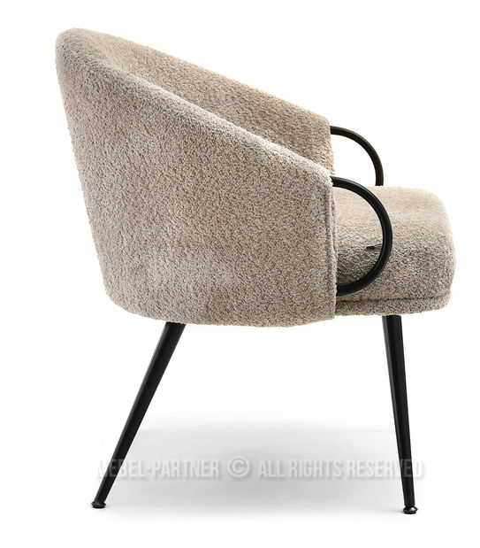 Křeslo Carma F (tmavobéžová + černá)